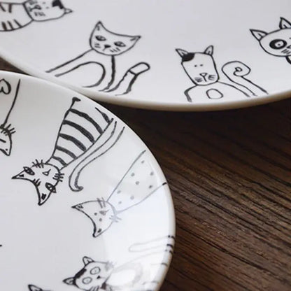 Cute Cat Ceramic Plate