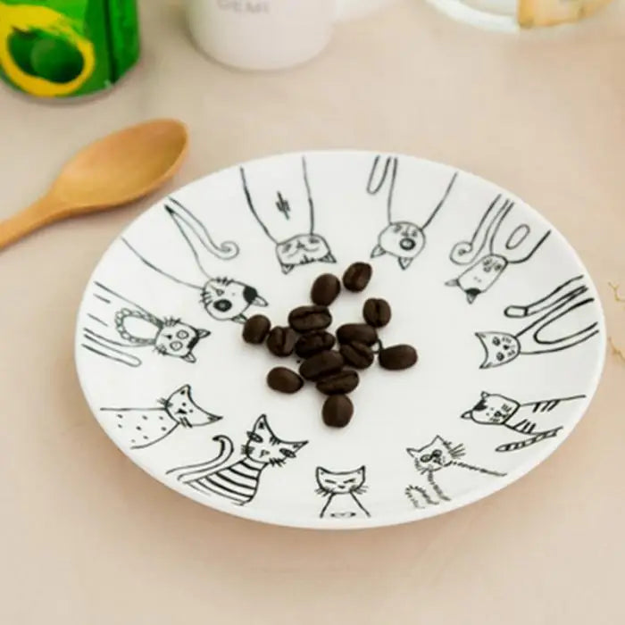 Cute Cat Ceramic Plate