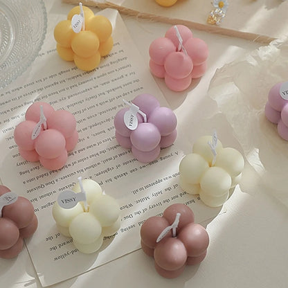 Mini Cube Bubble Shaped Wax Candles