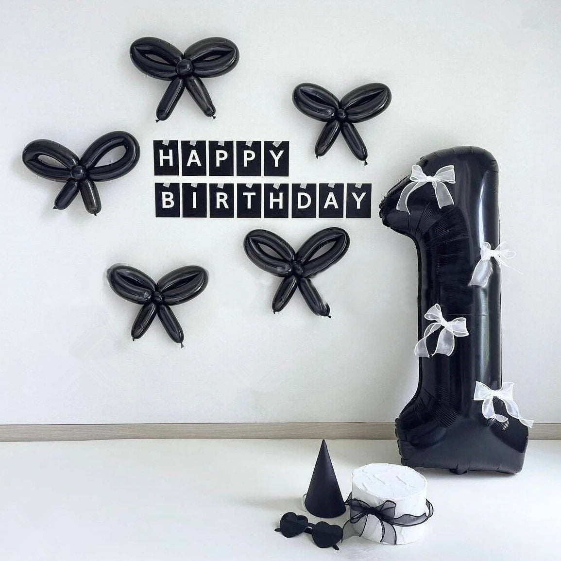 Black and White Celebration Background Decoration