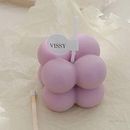 Mini Cube Bubble Shaped Wax Candles