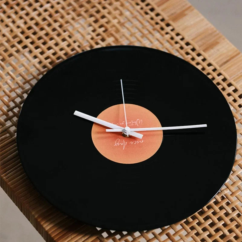 Sunset Vinyl Record Table Clock