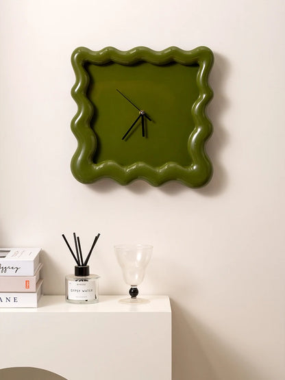 Cream Biscuit-Shaped Wall Mounted Clock