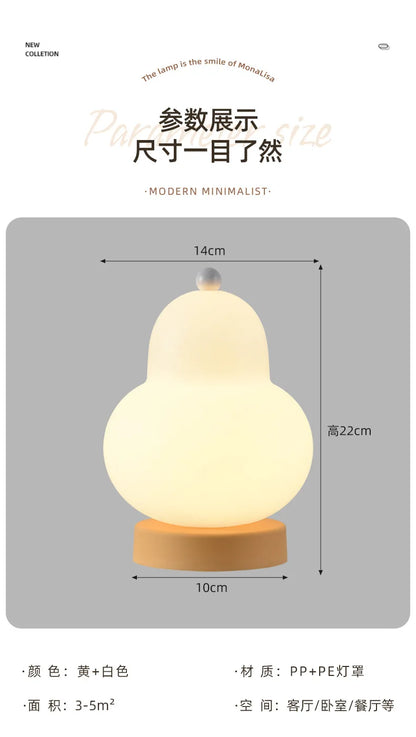 Pear-Shaped Bedside Table Lamp