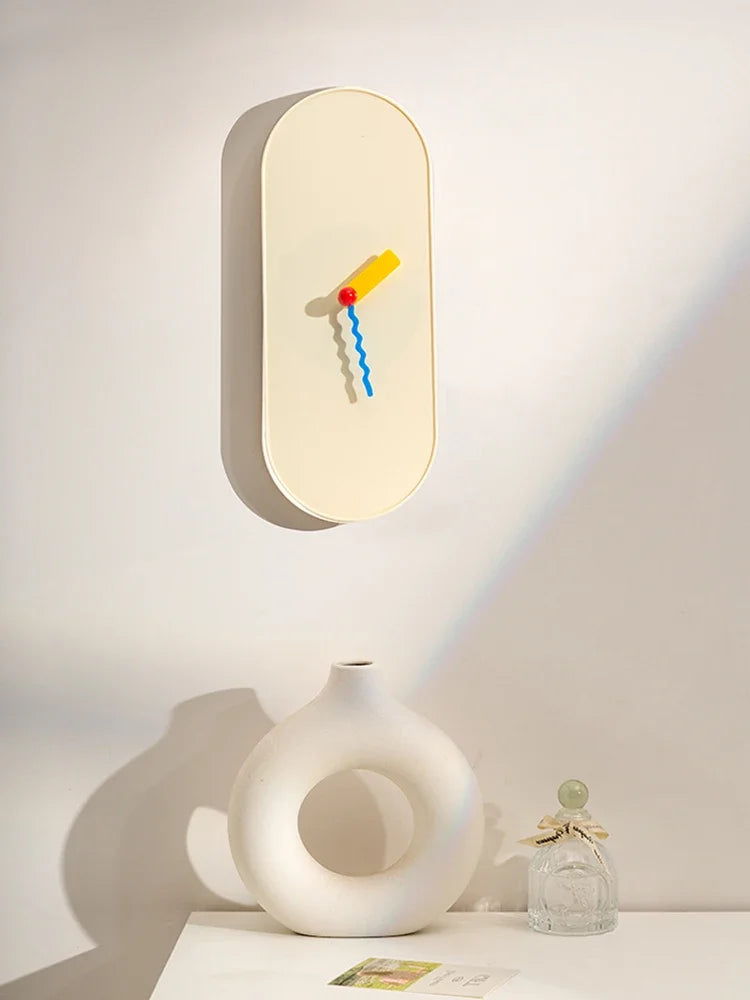 Swedish Cream Oval Clock