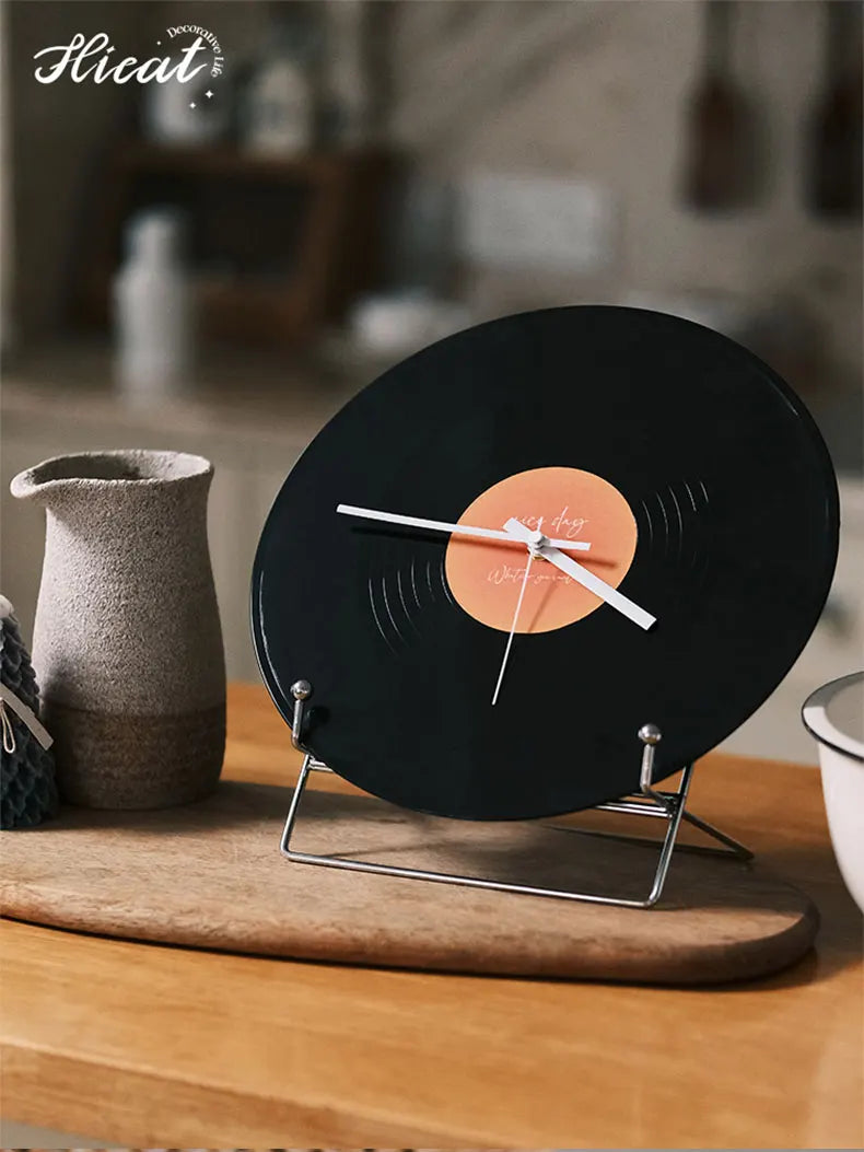 Sunset Vinyl Record Table Clock