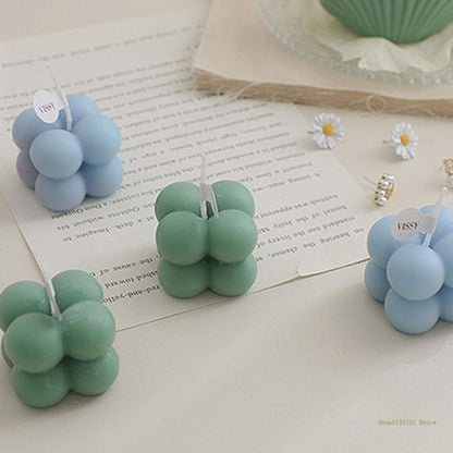 Mini Cube Bubble Shaped Wax Candles