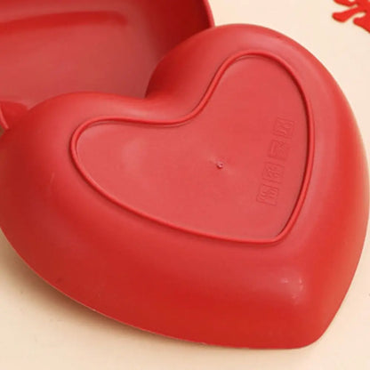 5/10Pcs Party Plastic Red Heart-shaped Plates