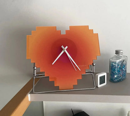 Heart Shape 16-bits Wall Clock