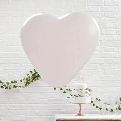 White Latex Hearts Balloon Bouquet