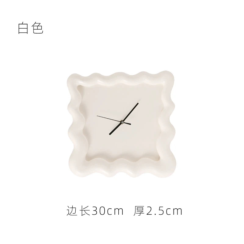 Cream Biscuit-Shaped Wall Mounted Clock