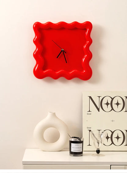 Cream Biscuit-Shaped Wall Mounted Clock