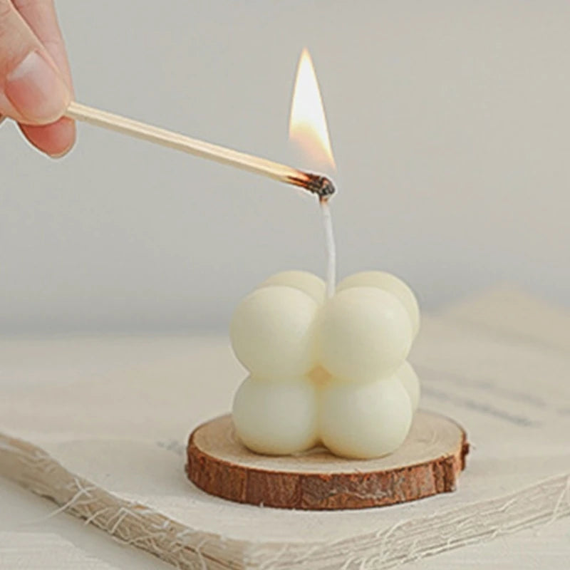 Mini Cube Bubble Shaped Wax Candles