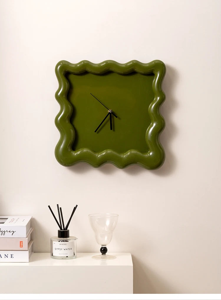 Cream Biscuit-Shaped Wall Mounted Clock