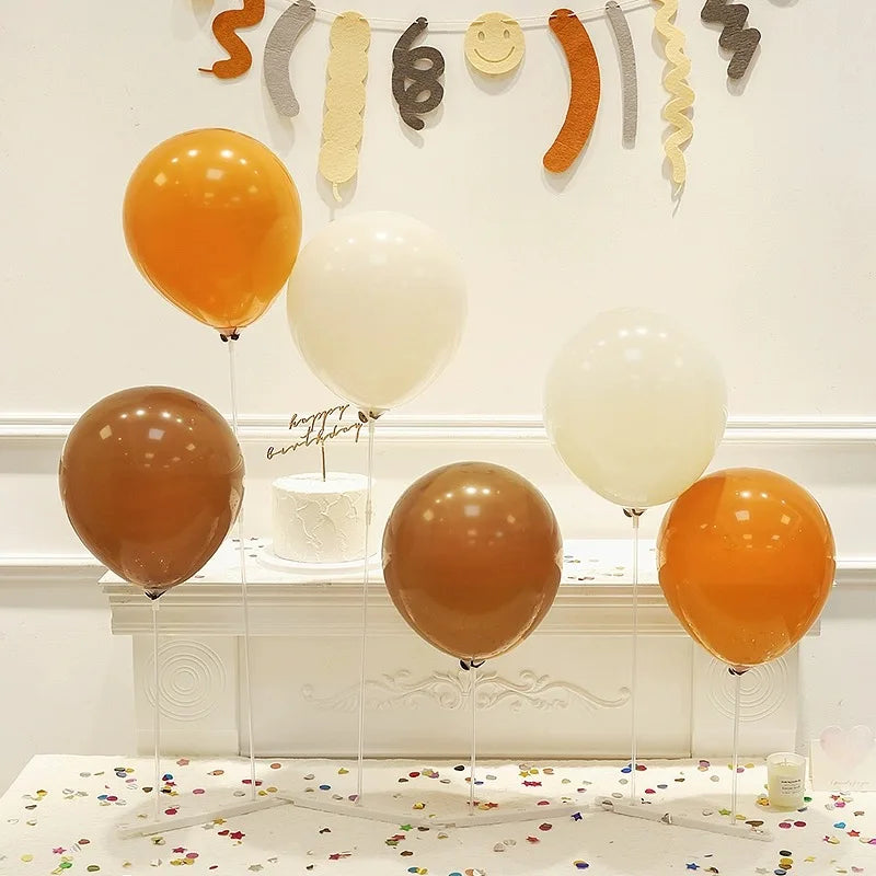 White Heart-Shaped Balloons with Stand Set