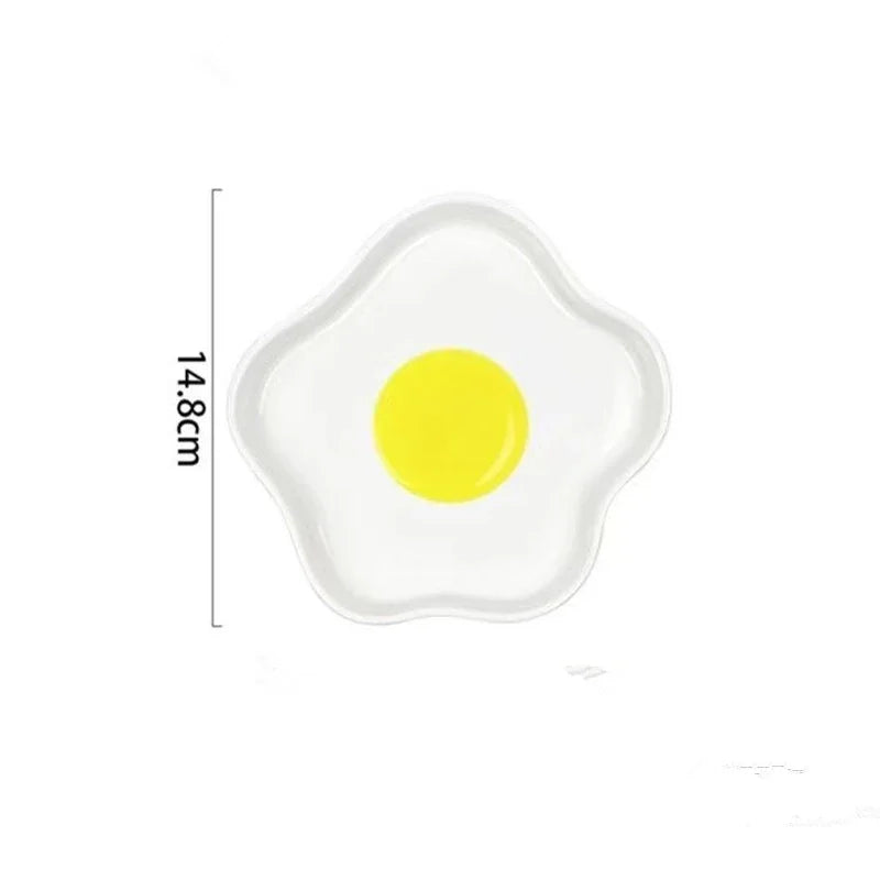 Lovely Fried Egg Shape Ceramic Plate