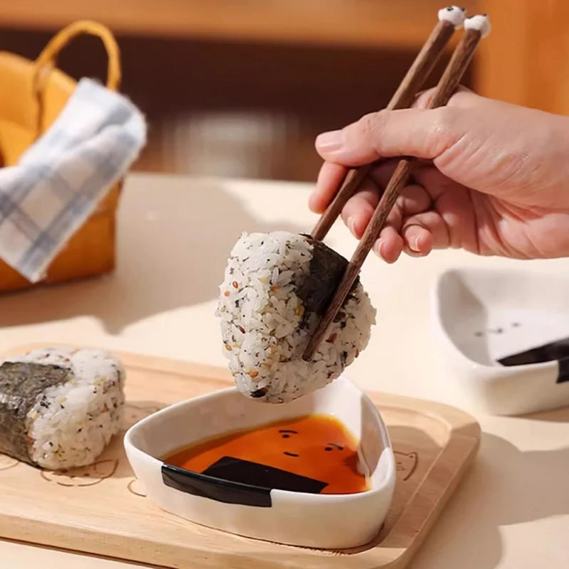 Onigiri and Dumpling Inspired Dipping Sauce Dish