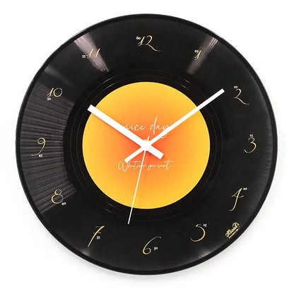 Sunset Vinyl Record Table Clock