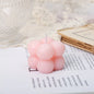 2-Pieces White Pink Bubble Candle