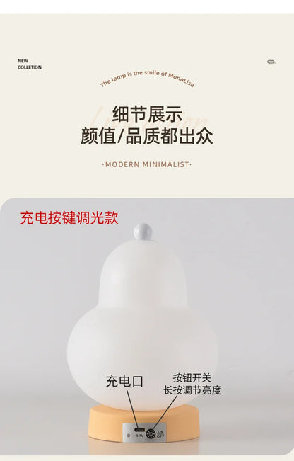 Pear-Shaped Bedside Table Lamp