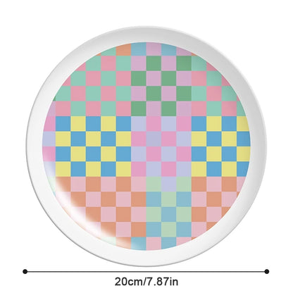 20cm Lightweight Creative Geometric Patterned Dinner Plate