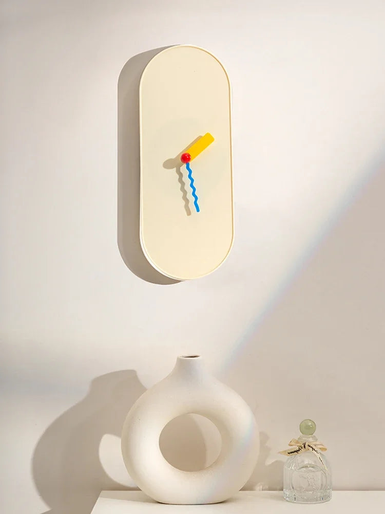 Swedish Cream Oval Clock