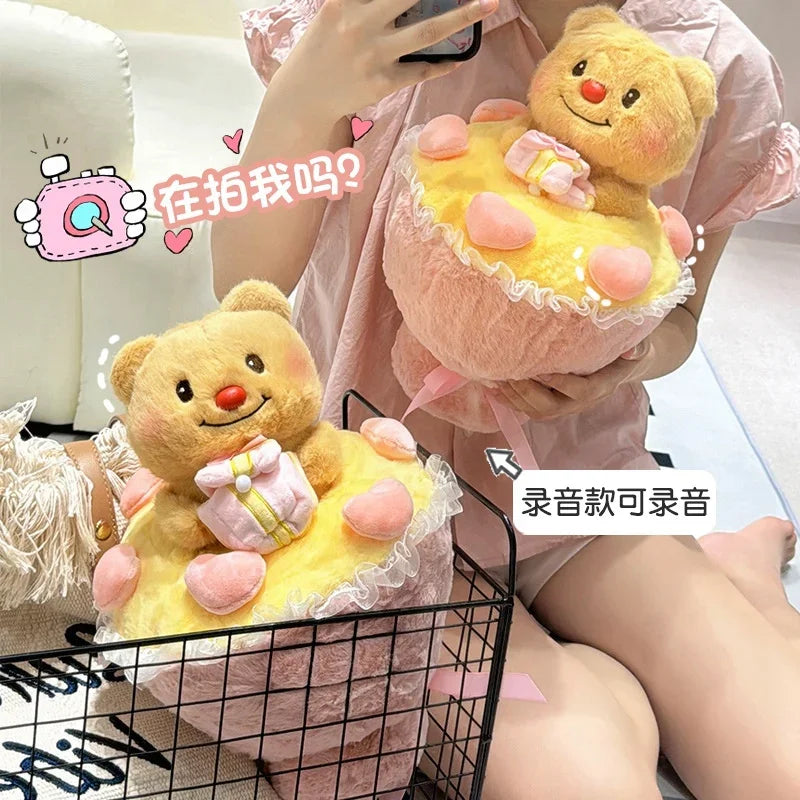 Hand-held Butter Bear Plush Toy Bouquet