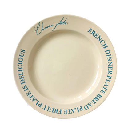 Cafe Inspired Letter Vintage English Plate