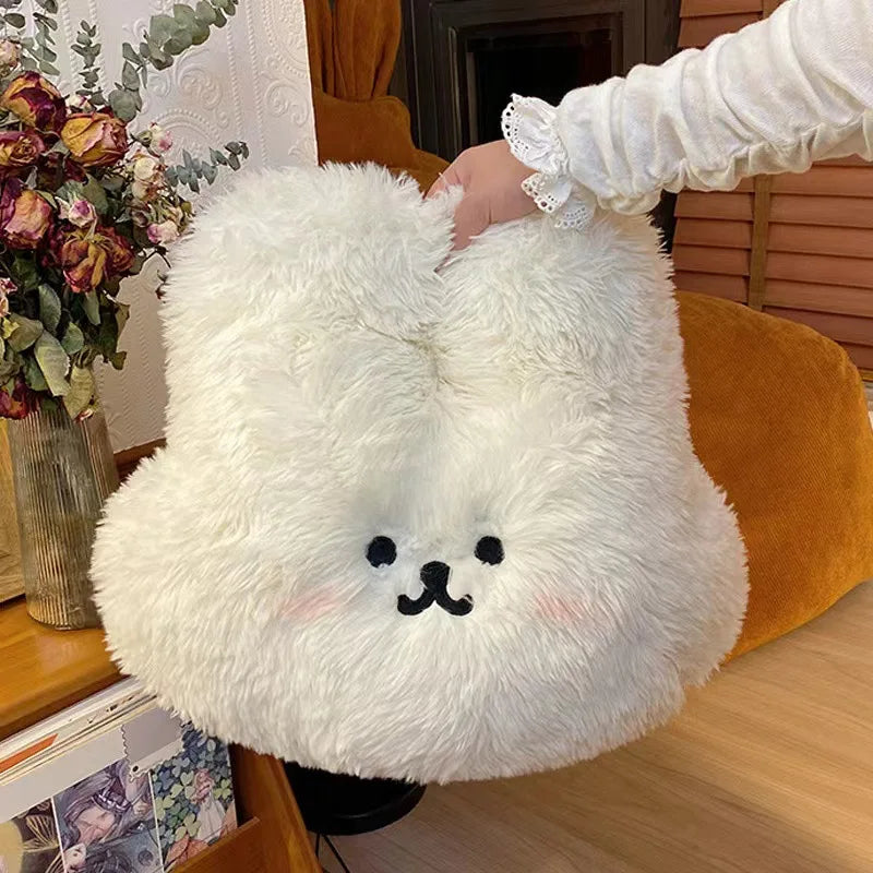 Big Head Cream Rabbit Plush Toy