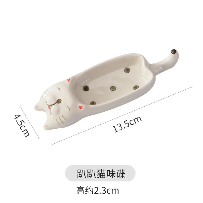 Cute Cat Ceramic Mini Sauce Plate