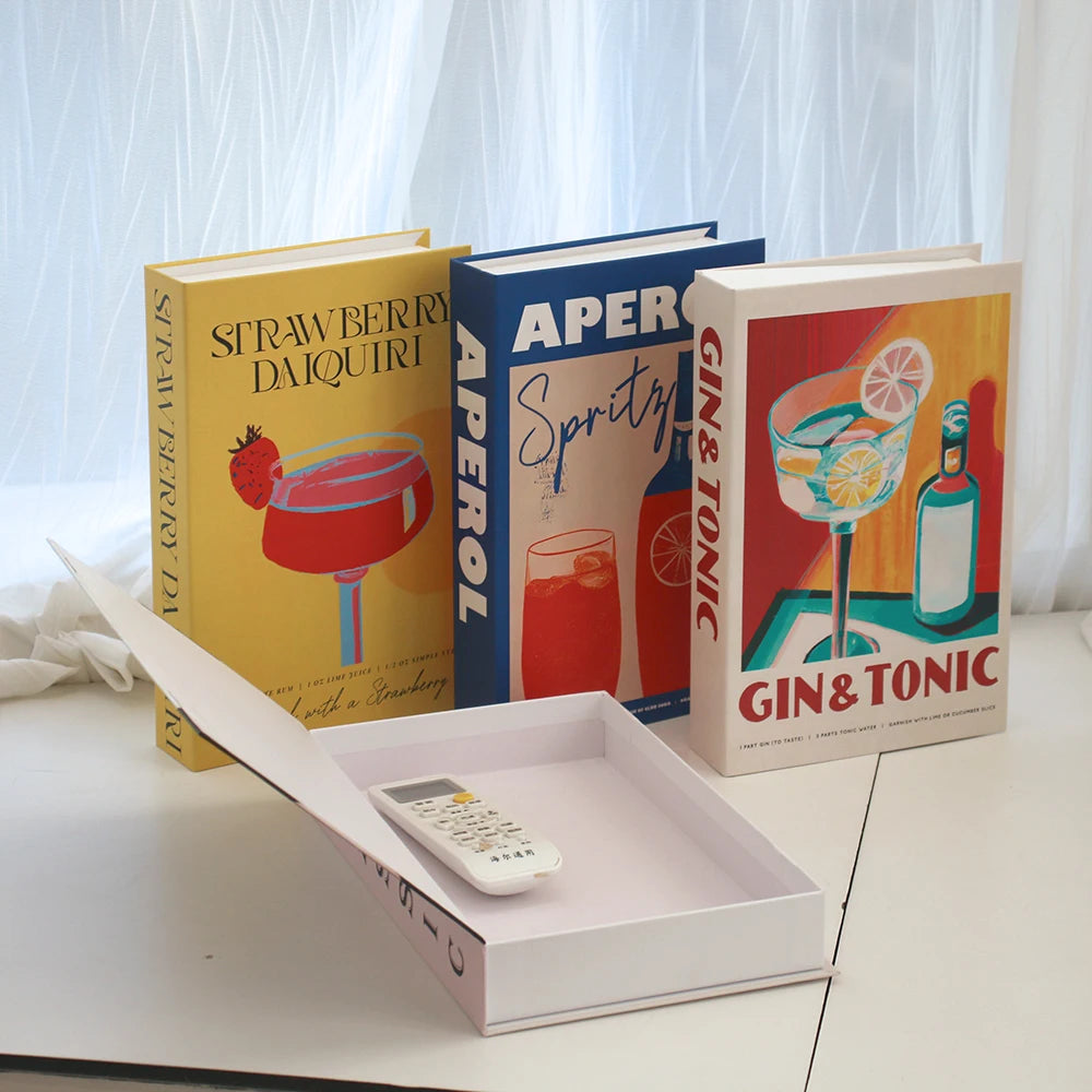 Aperol Cocktail Luxury Fake Books Decor