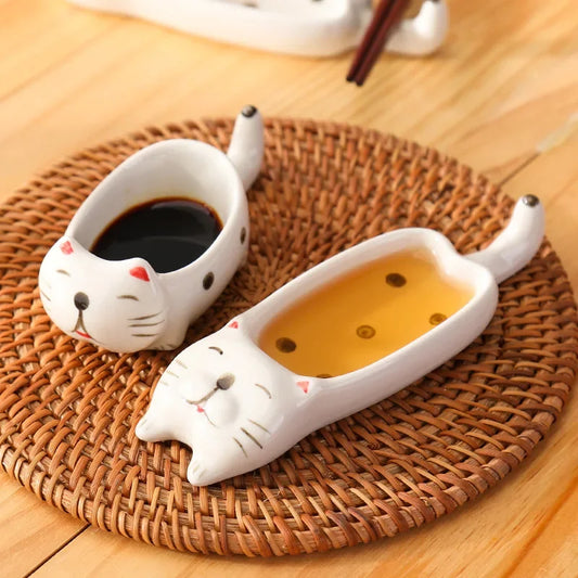 Cute Cat Ceramic Mini Sauce Plate