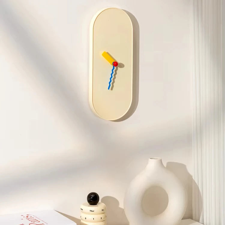 Swedish Cream Oval Clock