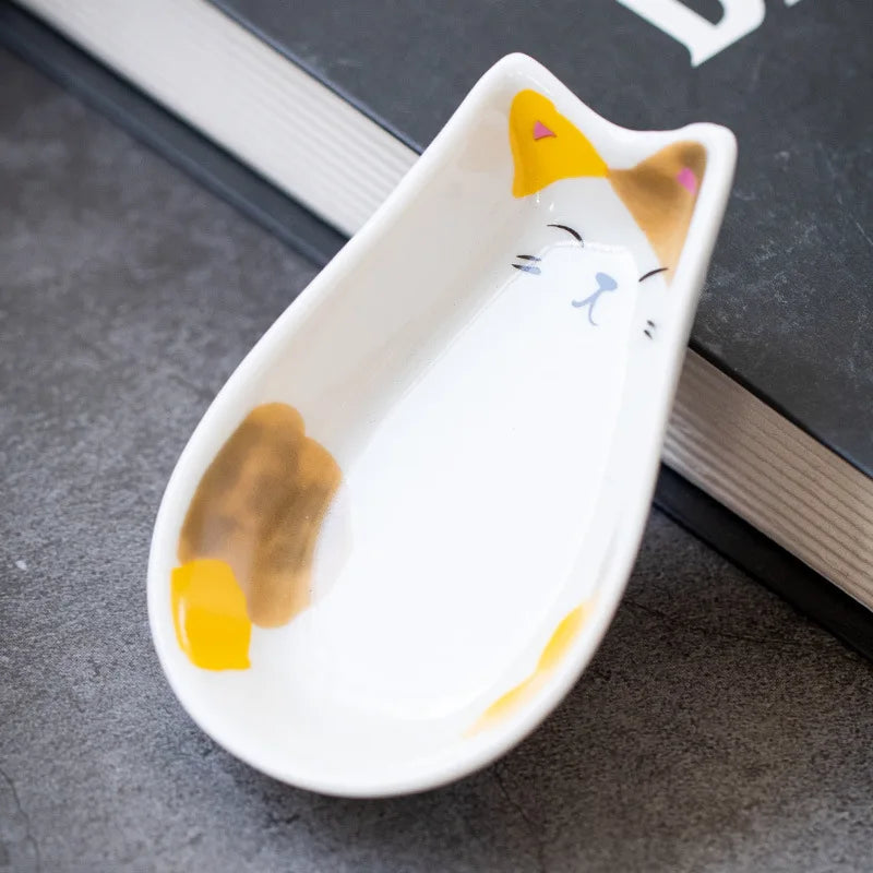 Japanese Style Cat-Shaped Dipping Sauce Dish