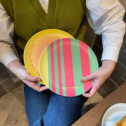 Colorful Geometric Cafe Inspired Dessert/Fruit Plate