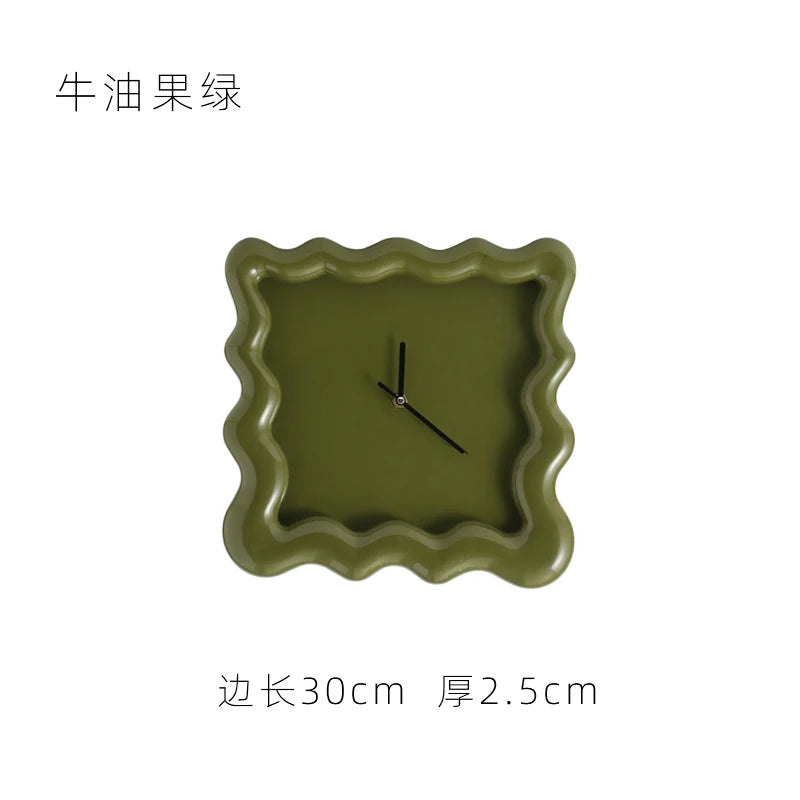 Cream Biscuit-Shaped Wall Mounted Clock