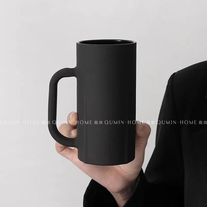 Frosted Obsidian Tall Cup with Handle