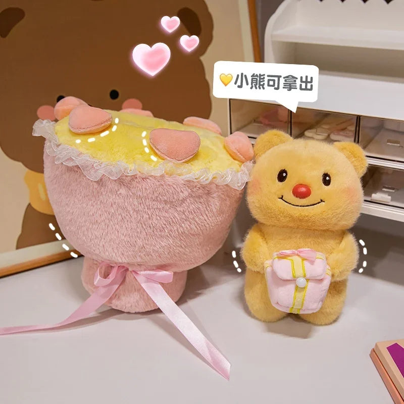 Hand-held Butter Bear Plush Toy Bouquet