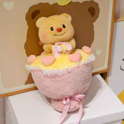 Hand-held Butter Bear Plush Toy Bouquet