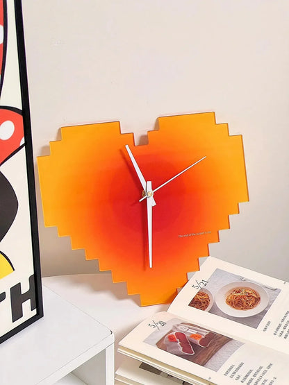 Heart Shape 16-bits Wall Clock