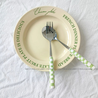 Cafe Inspired Letter Vintage English Plate