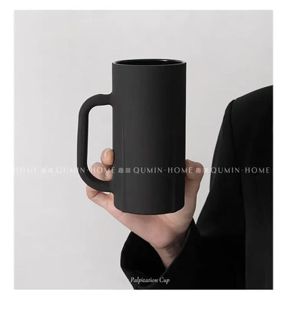 Frosted Obsidian Tall Cup with Handle