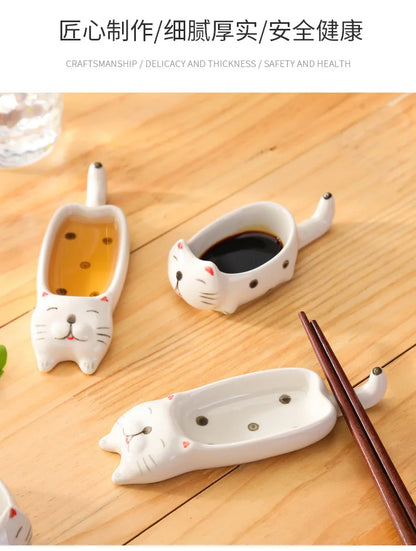 Cute Cat Ceramic Mini Sauce Plate