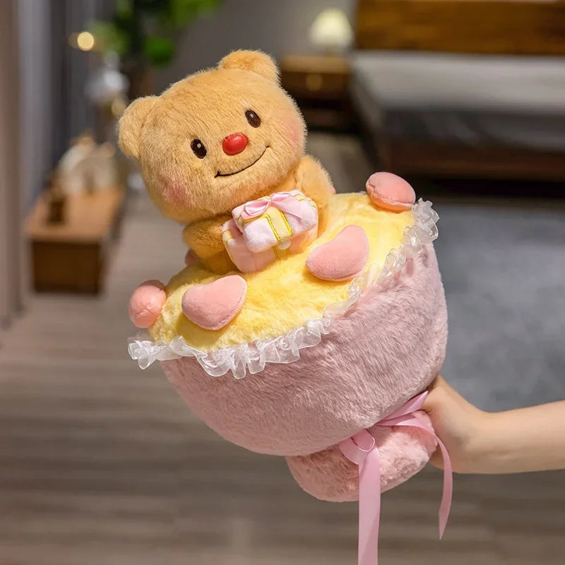 Hand-held Butter Bear Plush Toy Bouquet