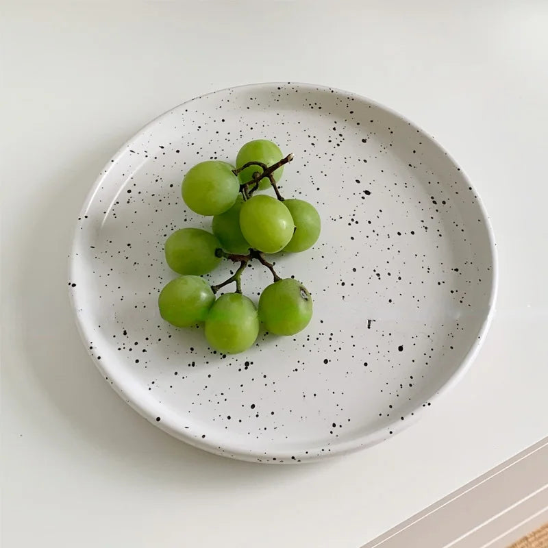 Korean Checkerboard Ceramic Plate