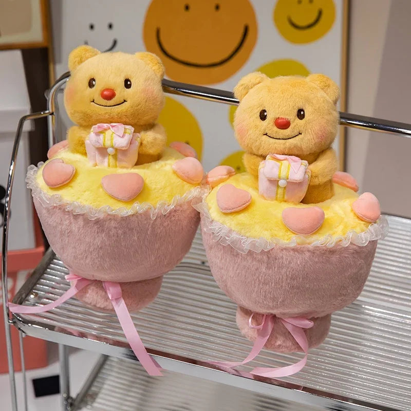 Hand-held Butter Bear Plush Toy Bouquet