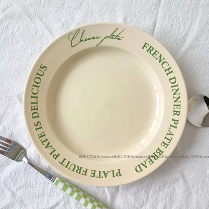 Cafe Inspired Letter Vintage English Plate