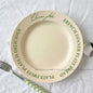 Cafe Inspired Letter Vintage English Plate