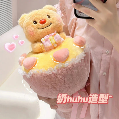 Hand-held Butter Bear Plush Toy Bouquet