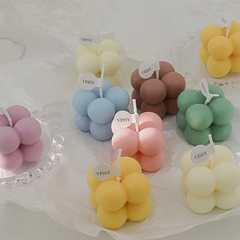 Mini Cube Bubble Shaped Wax Candles